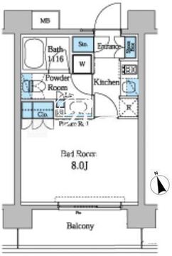 パークアクシス渋谷桜丘 403 間取り図