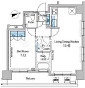 パークアクシス渋谷桜丘 1101 間取り図