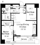 パークキューブ代々木富ヶ谷 404 間取り図