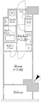 カナルフロント芝浦 408 間取り図