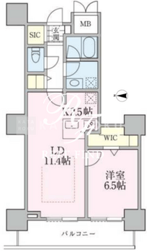 ロイヤルパークスタワー南千住 1506 間取り図