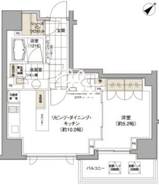パークハビオ渋谷 1012 間取り図