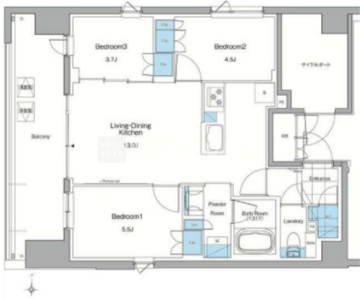 ルフォンプログレ赤羽マークス 1101 間取り図