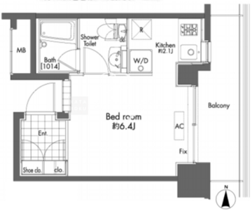 プライムアーバン初台 402 間取り図