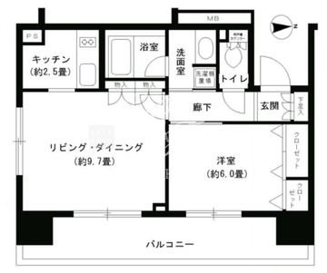 パークキューブ浅草田原町 308 間取り図