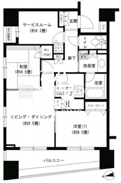 パークキューブ浅草田原町 1302 間取り図