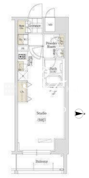 アーバネックス秋葉原イースト2 401 間取り図