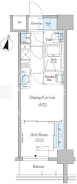 アーバネックス浅草 1102 間取り図