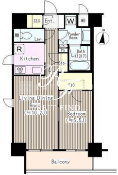 モアナ錦糸公園 508 間取り図