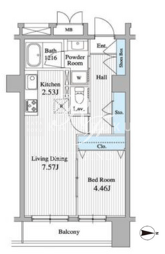 グランジュエ本所 714 間取り図