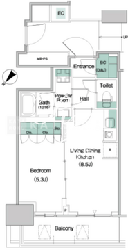 パークアクシス豊洲キャナル 1324 間取り図