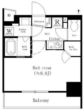 パークキューブ新板橋 1002 間取り図