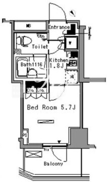 パークアクシス新板橋イースト 802 間取り図