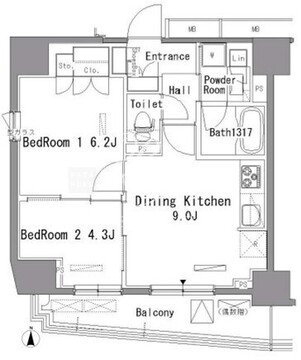 パークアクシス新板橋イースト 1004 間取り図