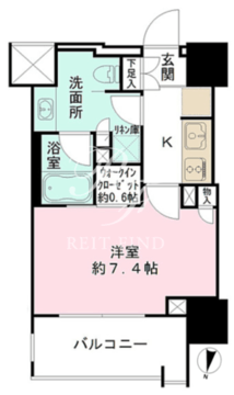 ザ・パークハウスアーバンス白金 705 間取り図