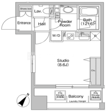 コンフォリア神田神保町 903 間取り図