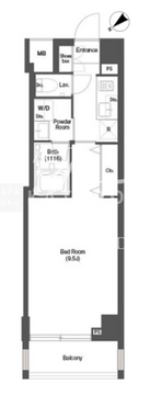 ディームス目黒行人坂 205 間取り図