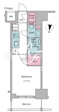 クレヴィア赤羽ステーションテラス 505 間取り図