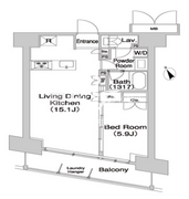 コンフォリア芝浦バウハウス 305 間取り図