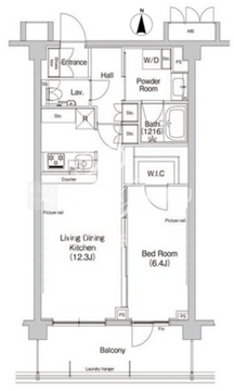ヒューリックレジデンス新宿戸山 406 間取り図