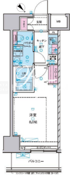 ジェノヴィア浅草2スカイガーデン 802 間取り図