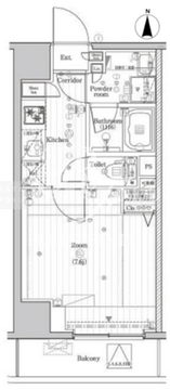 プレミアムキューブG市谷甲良町 202 間取り図