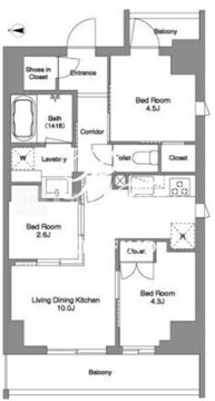 BPRレジデンス東日暮里 904 間取り図