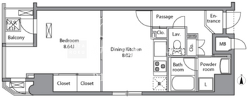 レジディア入谷 604 間取り図