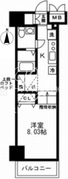 レジディア上野御徒町 204 間取り図