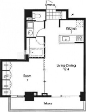レジディア南雪谷 203 間取り図