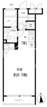 レジディア笹塚 104 間取り図