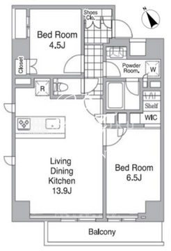 レジディア目黒4 802 間取り図