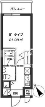 レジディア虎ノ門 1403 間取り図
