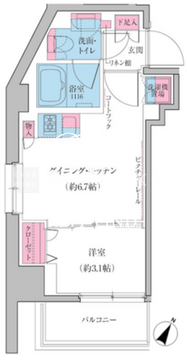 クレヴィアリグゼ雪が谷大塚 301 間取り図