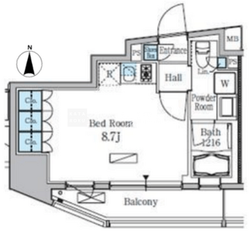 レジディア九段下2 501 間取り図