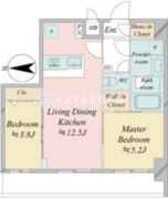 ドゥーエ王子神谷 803 間取り図