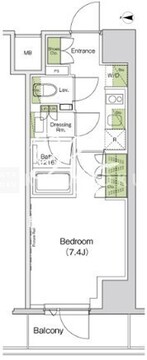 ザ・パークハビオ中野富士見町ガーデン 509 間取り図
