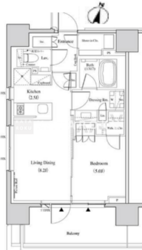 ザ・パークハビオ代々木 301 間取り図