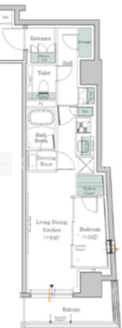 ワンルーフレジデンス中野 205 間取り図