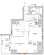 ワンルーフレジデンス中野 601 間取り図