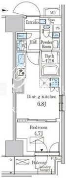 パークアクシス品川天王洲アイル 217 間取り図