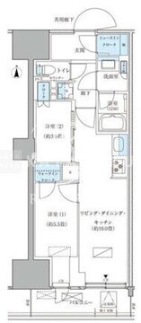 パークアクシス品川天王洲アイル 1107 間取り図
