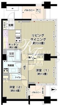 ガーデニエール砧レジデンス 810 間取り図