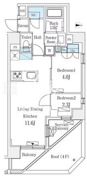 ラティエラ中野新井 501 間取り図