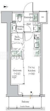 ワンルーフレジデンス中野南台 505 間取り図