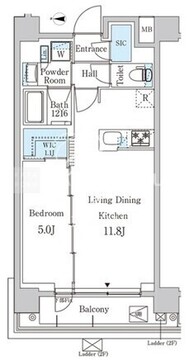 ジオエント中野弥生町 301 間取り図