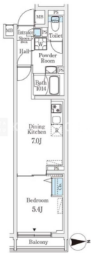 ロスアルコス千駄木 301 間取り図