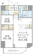 アジールコート町屋 1003 間取り図