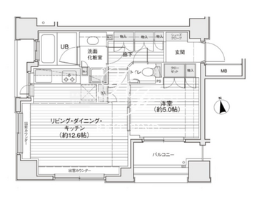 ドゥーエ銀座イースト1 I-702 間取り図