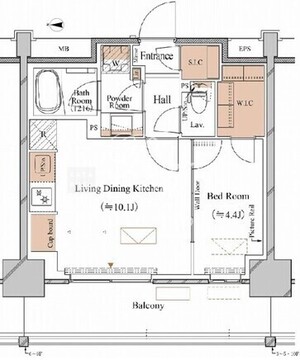 ブランシエスタ木場 408 間取り図